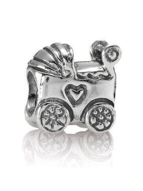 Pandora Baby Pram Carriage Charm  790346 925 ALE Sterling Silver